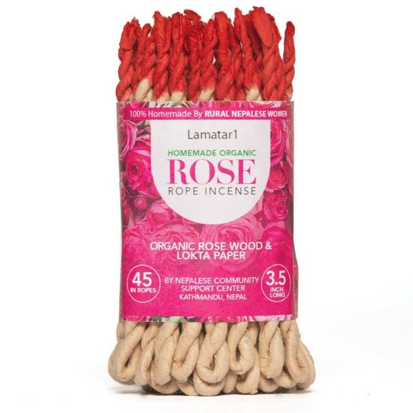 Organic Rose Rope Incense Nepal Meditation Yoga - Picture 5 of 5